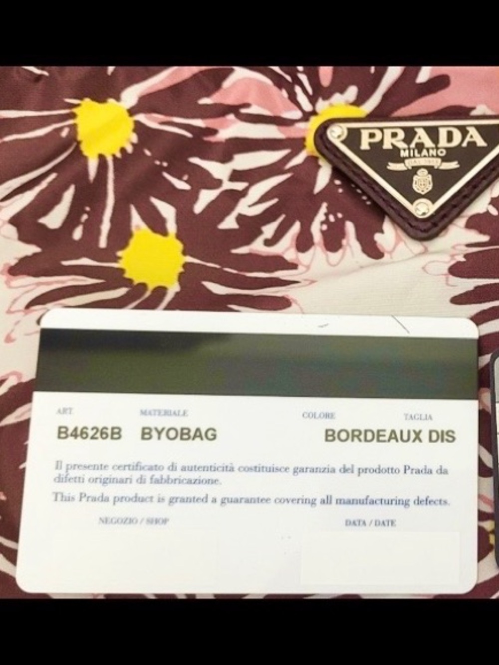 Prada⭐️Auth! Floral Shoulder Bag in Pink, Brown & Yellow! New!⭐️CARD! Offers?!! - Picture 14 of 14